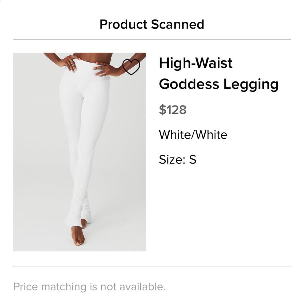 ALO Yoga High-Waist Goddess Legging - Black and White